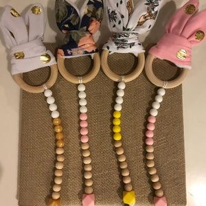HANDMADE bunny ear teethers💕